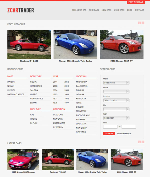 ZCarTrader.com FREE Z Car FS ADs